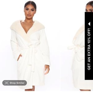 Fashion Nova Hoodie plush robe